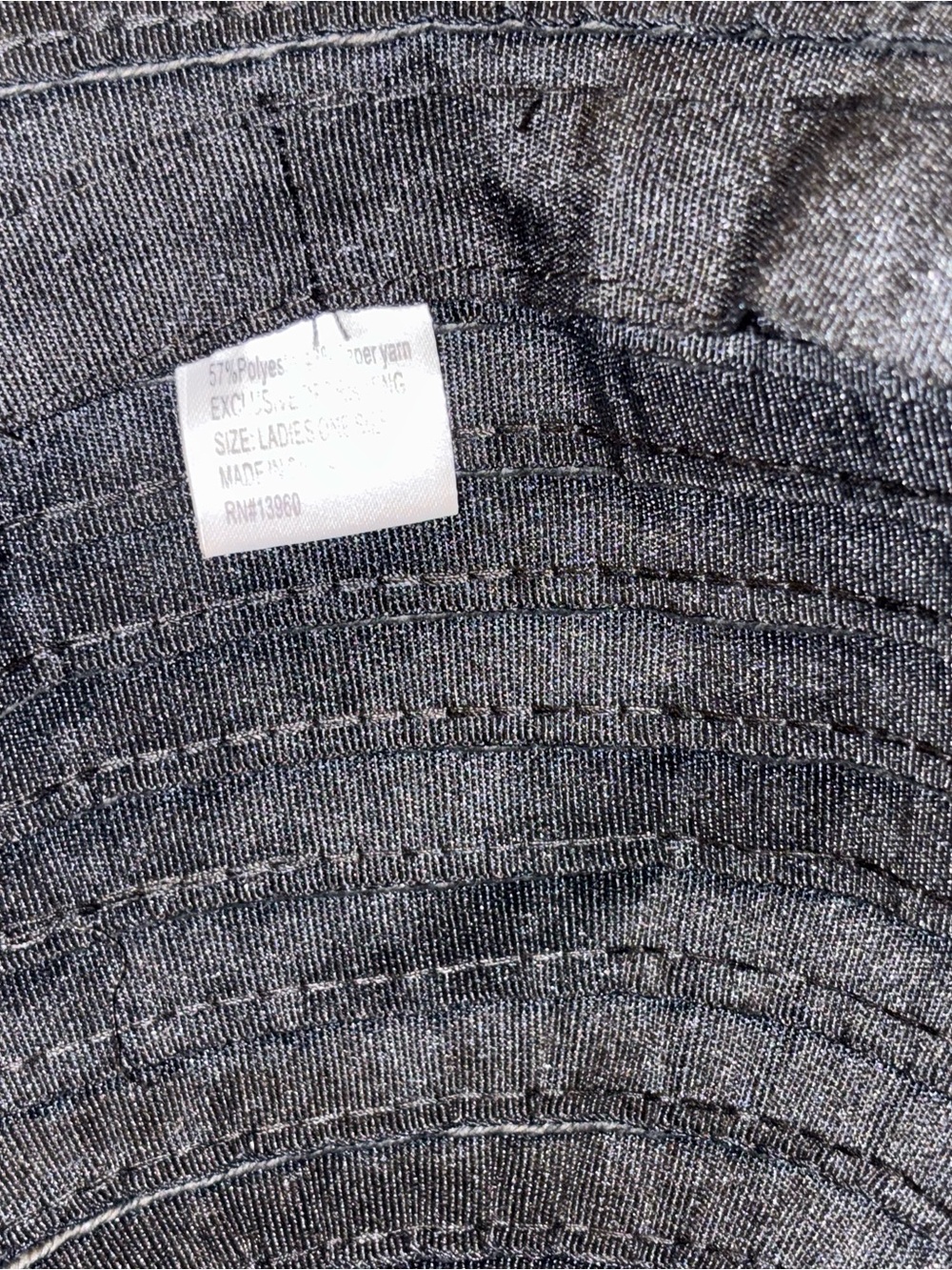 Black Ribbed Bucket Hat - Picture 4 of 4